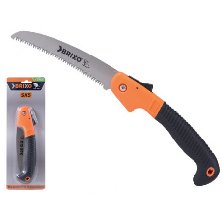 Segaccio pota 18 cm Brixo Soft Grip – lama curva SK5 – presa antiscivolo
