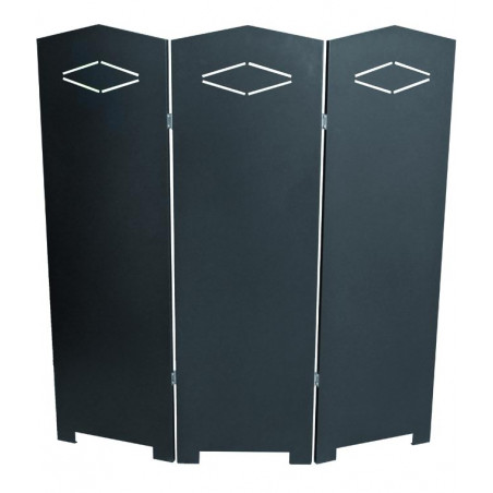 Bouclier thermique à trois portes Noir Anthracite H.cm. 95