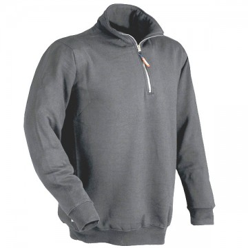 Verena Issa Gris Sweat court zippé XXL