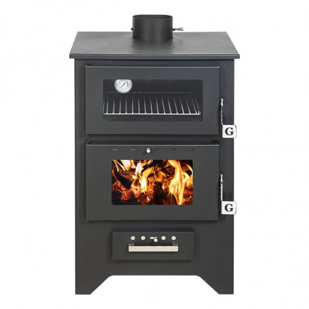 Stufa a Legna con Forno Silvia – 14,6 Kw – Nera