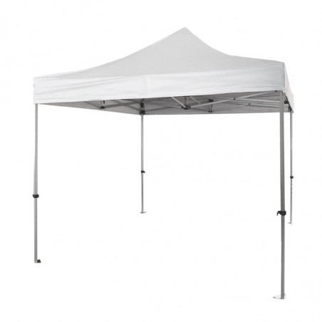 Gazebo Richiudibile 3×3 m Bianco Market-Pro – Alluminio Esagonale Professionale