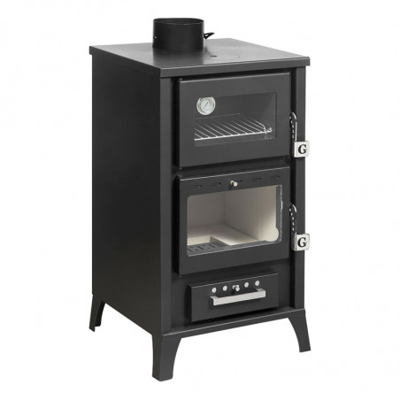 Stufa a Legna con Forno Marzia – 15,3 Kw – Nera