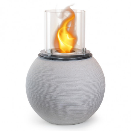 Camino a Bioetanolo da Pavimento Botticelli Corda Beige diam.40×H54 per Interno/Esterno – Divina Fire