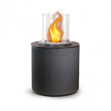 Camino a Bioetanolo da Pavimento Modigliani Ghisa Grigio diam.36×H56 per Interno/Esterno – Divina Fire
