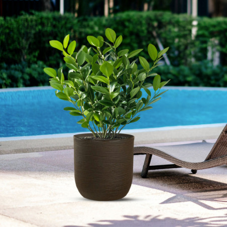 Vaso Raffaello Marrone diam.35×34 cm per Balconi e Giardini