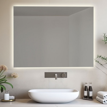 Specchio Bagno Led Aurora 70X80 cm Retroilluminato Made in Italy