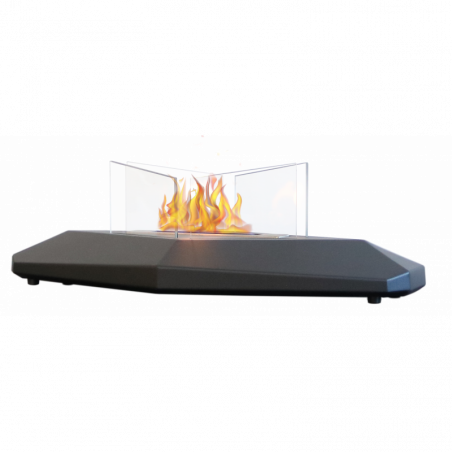 Biocamino da tavolo Boston Nero 1,5 kW – capacità 0,4 L, 4 vetri protettivi, struttura acciaio – Tecno Air System