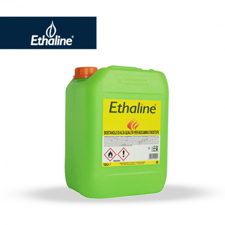 Bioetanolo Ethaline Confezione 2 Taniche da 10 L – ultra purificato (-96 %), senza fumo e odore