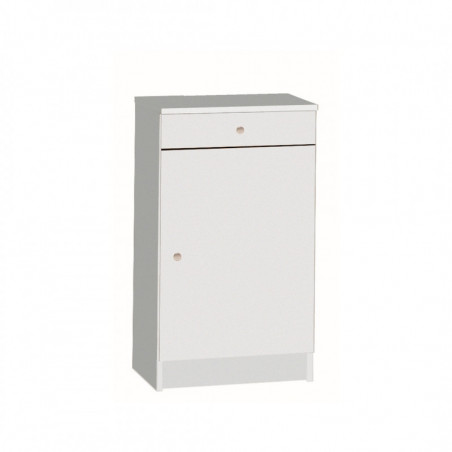 Mobile 1 Anta 1 Cassetto 46L x 34P x h80 – Finitura Bianco Liscio – Sarmog