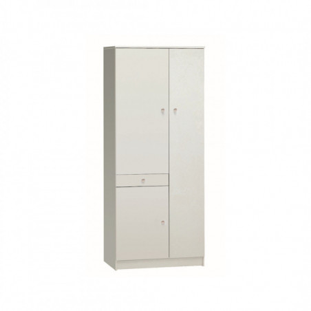 Mobile 3 Ante e 1 Cassetto 77L x 34P x h183 – Finitura Bianco Liscio – Sarmog