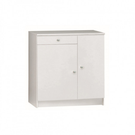 Mobile 2 Ante e 1 Cassetto 77L x 34P x h80 – Finitura Bianco Liscio – Sarmog