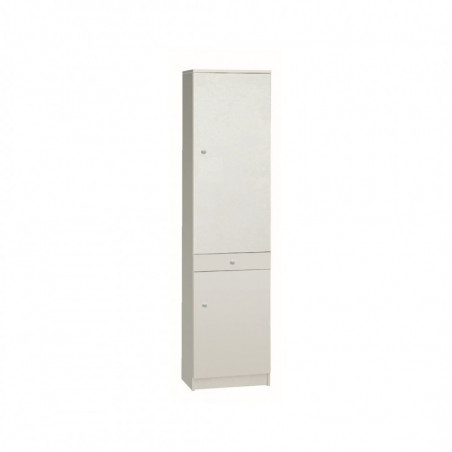 Colonna 2 Ante e 1 Cassetto 46L x 34P x h183 – Finitura Bianco Liscio – Sarmog