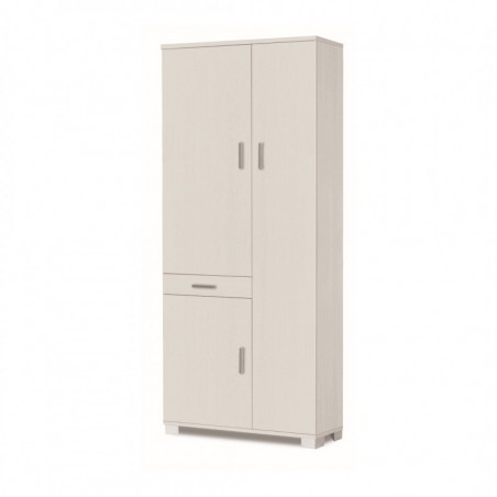 Armadio 3 Ante e 1 Cassetto 77L x 34P x h178 – Finitura Bianco Fiammato – Sarmog