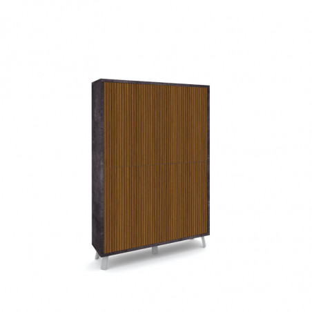 Mobile 4 Ante 108L x 41P x h161 – Finitura Nero Opaco e Rovere Dogato – Sarmog
