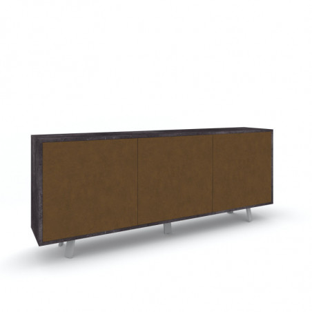 Mobile 3 Ante 177L x 41P x h74 – Finitura Nero Opaco e Ruggine – Sarmog