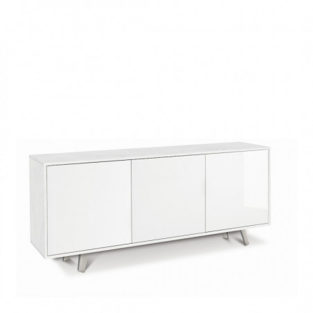 Mobile 3 Ante 177L x 41P x h74 – Finitura Bianco Opaco e Bianco Lucido – Sarmog