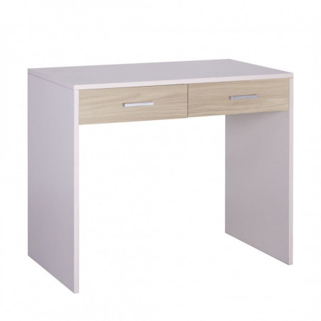 Scrivania 2 Cassetti 91L x 55P x h76 – Finitura Bianco Fiammato e Olmo Chiaro – Sarmog