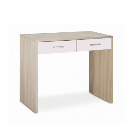 Scrivania 2 Cassetti 91L x 55P x h76 – Finitura Olmo Chiaro e Bianco Fiammato – Sarmog