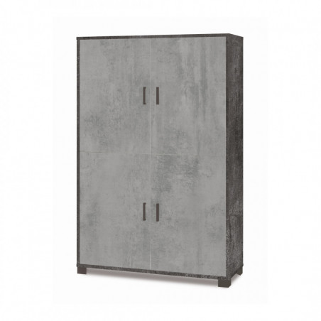 Mobile 4 Ante 108L x 41P x h161 –  Finitura Nero Opaco e Finitura Cemento – Sarmog
