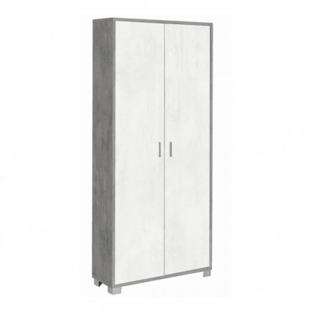 Mobile 2 Ante 83L x 29P x h190 – Finitura Cemento e Bianco Opaco – Sarmog