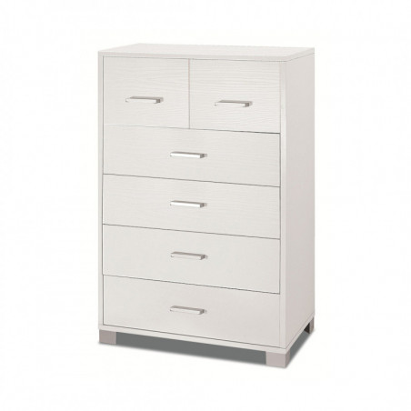 Mobile 4 + 2 Cassetti 70L x 41P x h112 – Finitura Bianco Fiammato – Sarmog