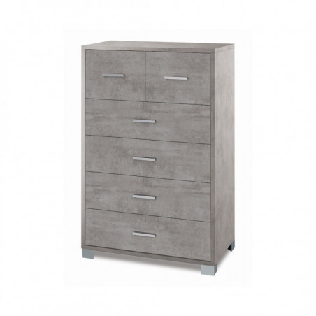 Mobile 4 + 2 Cassetti 70L x 41P x h112 – Finitura Cemento – Sarmog