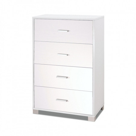 Mobile 4 Cassetti 70L x 41P x h112 – Finitura Bianco Fiammato – Sarmog