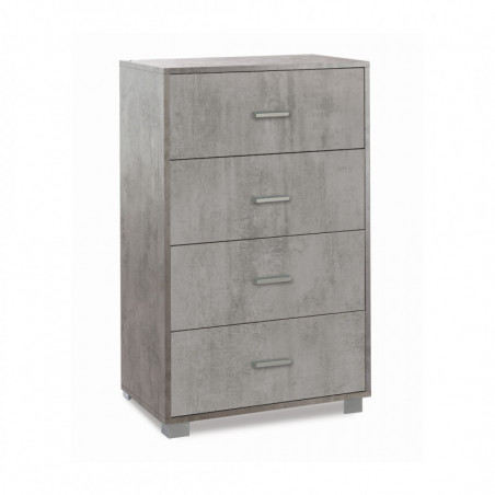 Mobile 4 Cassetti 70L x 41P x h112 – Finitura Cemento – Sarmog