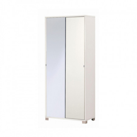 Mobile 2 Ante Scorrevoli Specchio 82L x 41P x h190 – Finitura Bianco Fiammato con Specchio – Sarmog