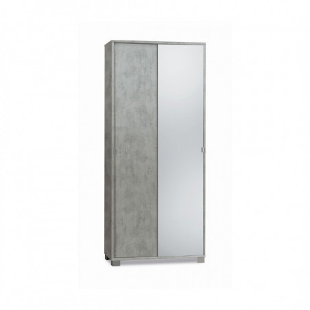 Mobile 2 Ante Scorrevoli Specchio 82L x 41P x h190 – Finitura Cemento con Specchio – Sarmog