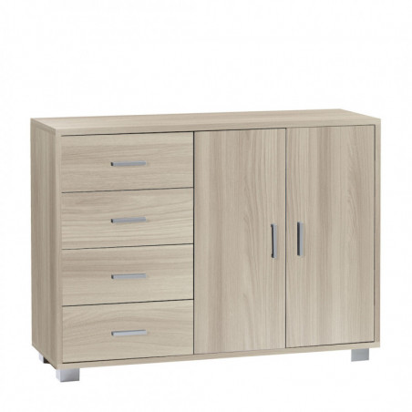 Mobile 2 Ante 4 Cassetti 116L x 41P x h86 – Finitura Olmo Chiaro – Sarmog
