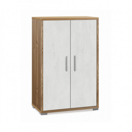 Mobile 2 Ante 71L x 41P x h110 – Finitura Legno Noce e Bianco Opaco – Sarmog