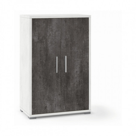 Mobile 2 Ante 71L x 41P x h110 – Finitura Bianco Opaco e Nero Opaco – Sarmog