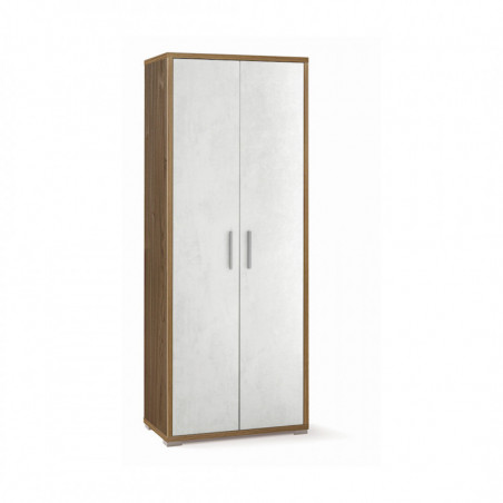Mobile 2 Ante 71L x 41P x h182 – Finitura Legno Noce e Bianco Opaco – Sarmog