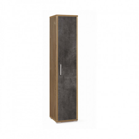 Colonna 1 Anta 39L x 41P x h182 – Finitura Legno Noce e Nero Opaco – Sarmog