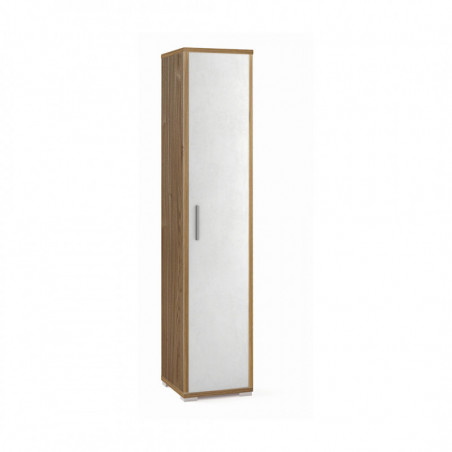 Colonna 1 Anta 39L x 41P x h182 – Finitura Legno Noce e Bianco Opaco – Sarmog
