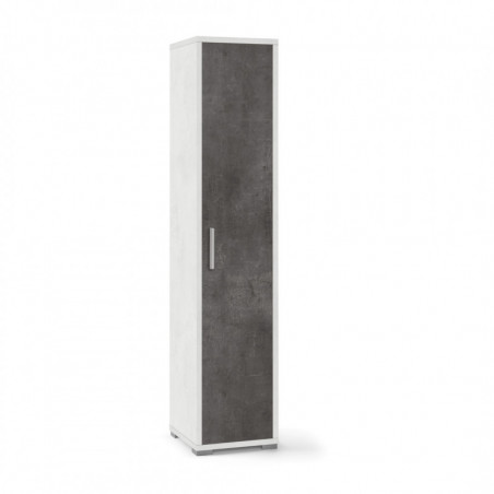 Colonna 1 Anta 39L x 41P x h182 – Finitura Bianco Opaco e Nero Opaco – Sarmog