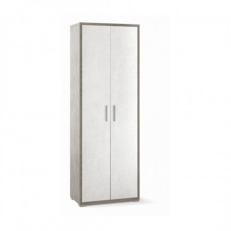 Mobile 2 Ante 71L x 41P x h199 – Finitura Cemento e Bianco Opaco – Sarmog