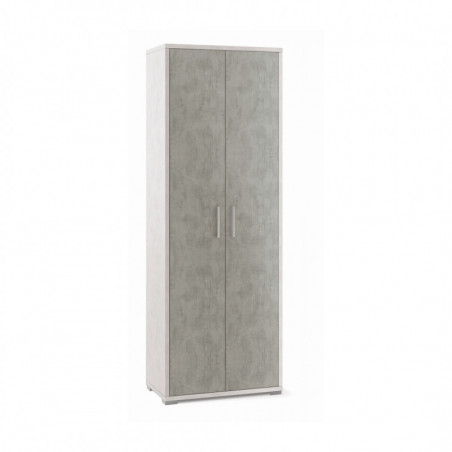 Mobile 2 Ante 71L x 41P x h199 – Finitura Bianco Opaco e Cemento – Sarmog