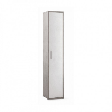 Colonna 1 Anta 39L x 41P x h199 – Finitura Cemento e Bianco Opaco – Sarmog
