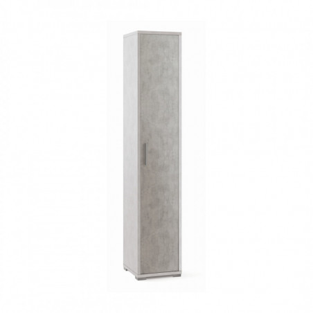 Colonna 1 Anta 39L x 41P x h199 – Finitura Bianco Opaco e Cemento – Sarmog