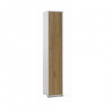 Colonna 1 Anta 39L x 41P x h199 – Finitura Bianco Opaco e Finitura Legno Noce – Sarmog