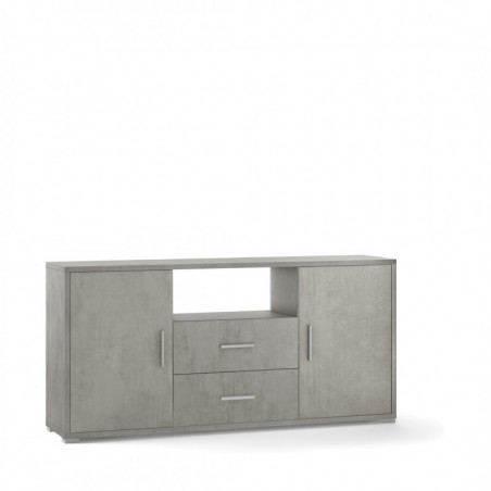 Mobile 2 Ante 2 Cassetti 174L x 41P x h84 – Finitura Cemento – Sarmog