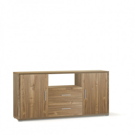 Mobile 2 Ante 2 Cassetti 174L x 41P x h84 – Finitura Legno Noce – Sarmog