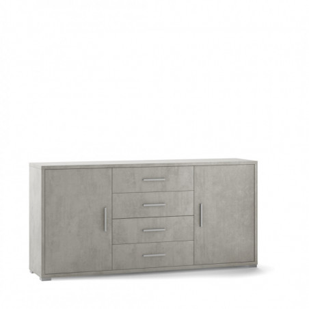 Mobile 2 Ante 4 Cassetti 174L x 41P x h84 – Finitura Cemento – Sarmog
