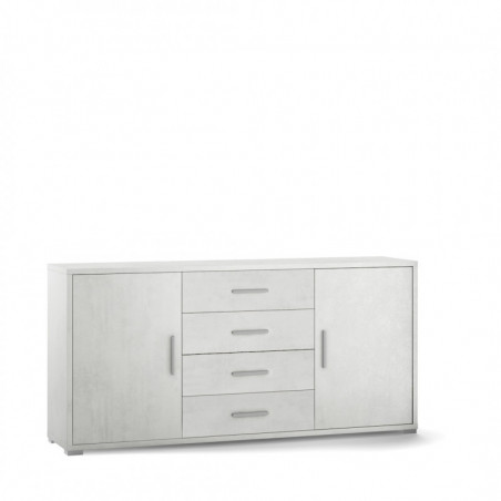 Mobile 2 Ante 4 Cassetti 174L x 41P x h84 – Finitura Bianco Opaco – Sarmog