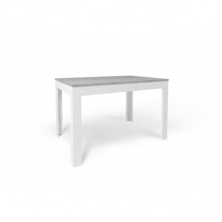 Tavolo Allungabile 120+50L x 80P x h75 – Finitura Cemento e Bianco Opaco – Sarmog