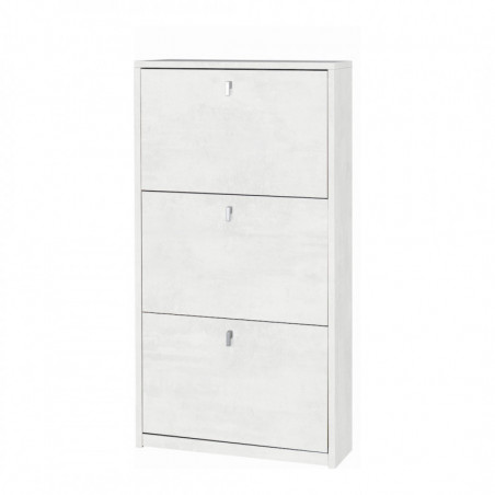 Scarpiera 3 Ante 63L x 18P x h117 – Finitura Bianco Opaco – Sarmog