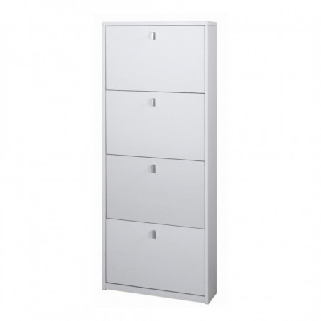 Scarpiera 4 Ante 63L x 18P x h154 – Finitura Bianco Fiammato – Sarmog