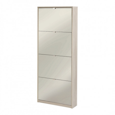 Scarpiera 4 Ante Specchio 63L x 18P x h154 – Finitura Olmo Chiaro – Sarmog